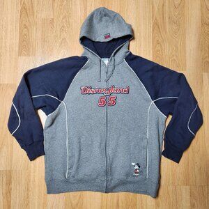 Disneyland Resort 55 full zip hoodie men sz 2XL NWT NEW grey Mickey